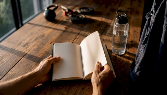 Athlete hands setting morning intention